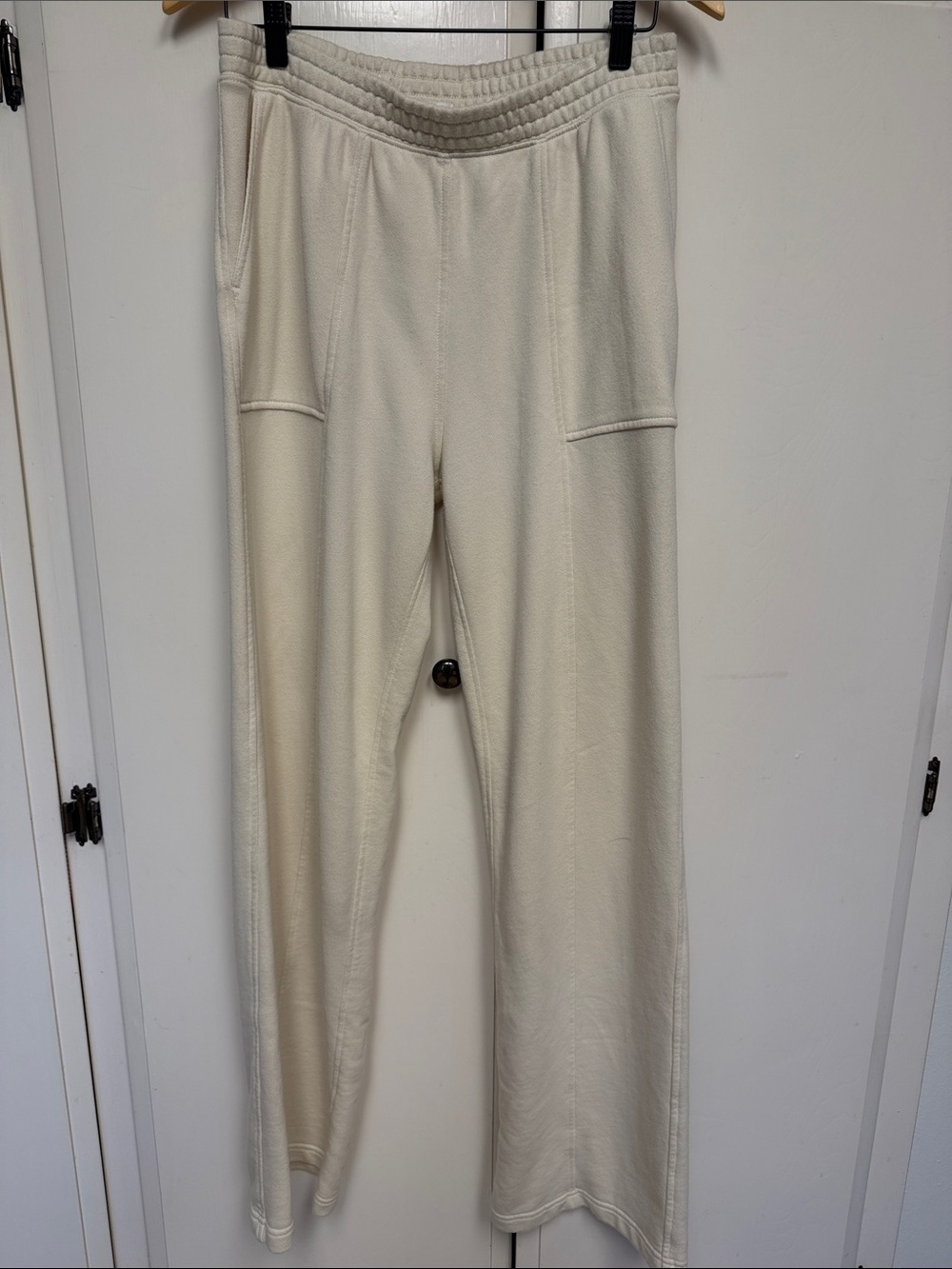 aerie extra long Cream Knit Lounge pants, med, excellent cond